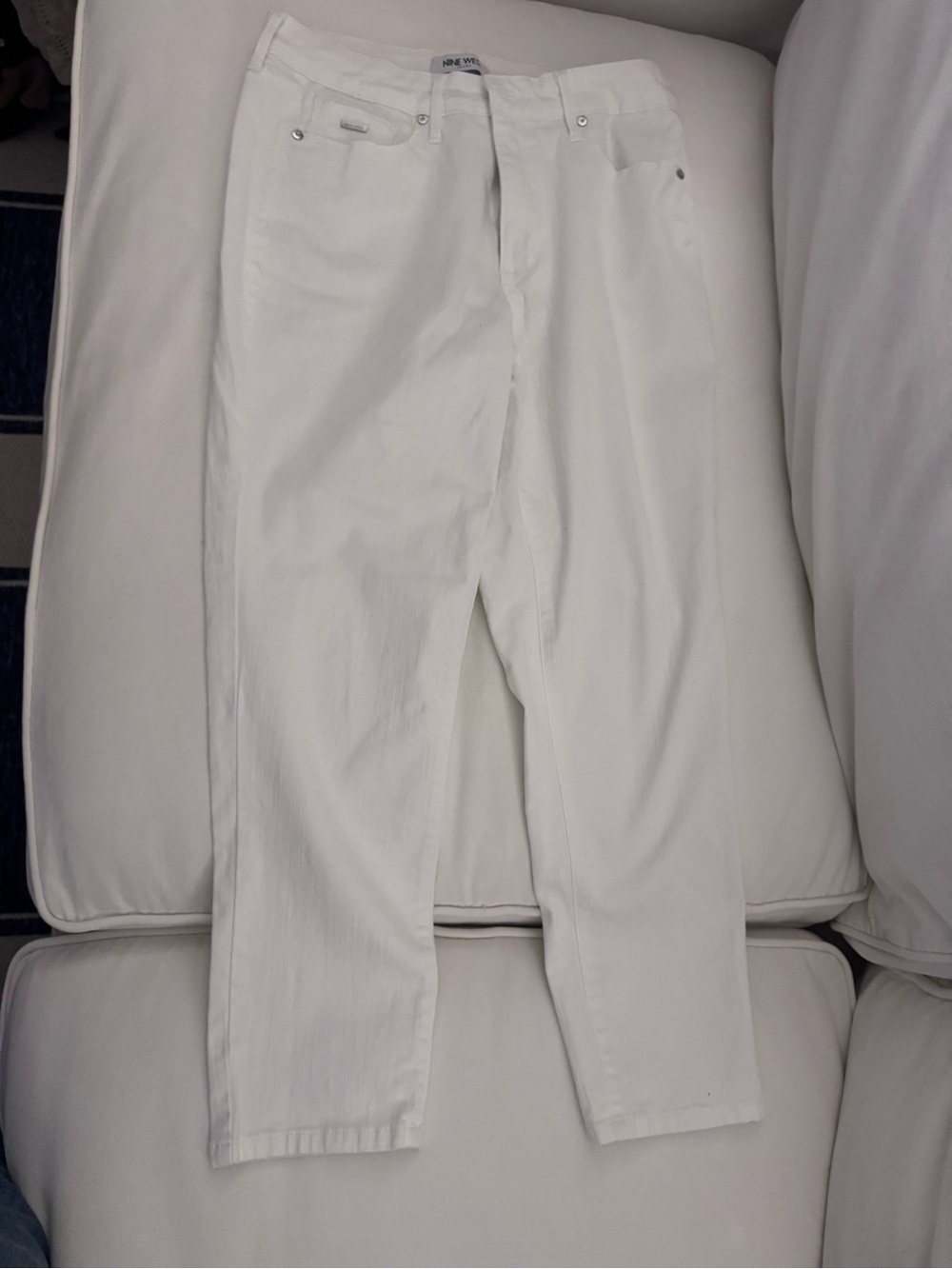 Nine West White Straight-Leg Jeans